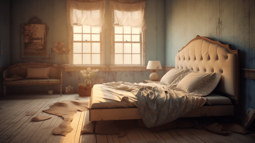 A worn-out mattress