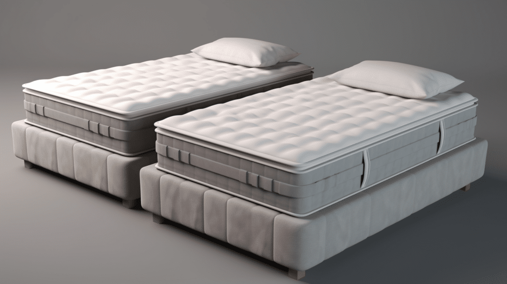 Mattress pad beside a topper