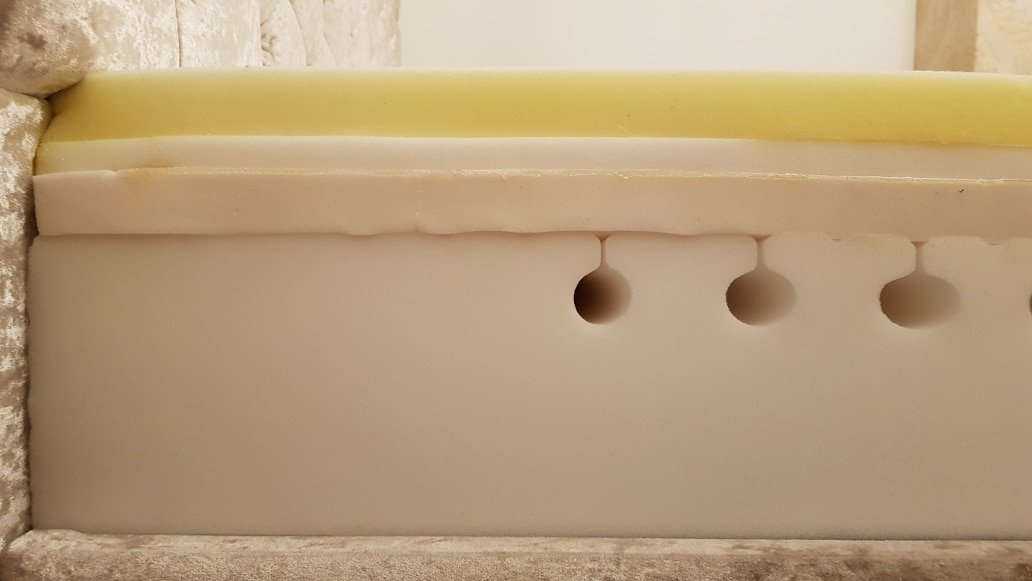 Emma Mattress layers without the cover on