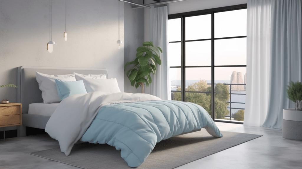 A cooling comforter for hot sleepers