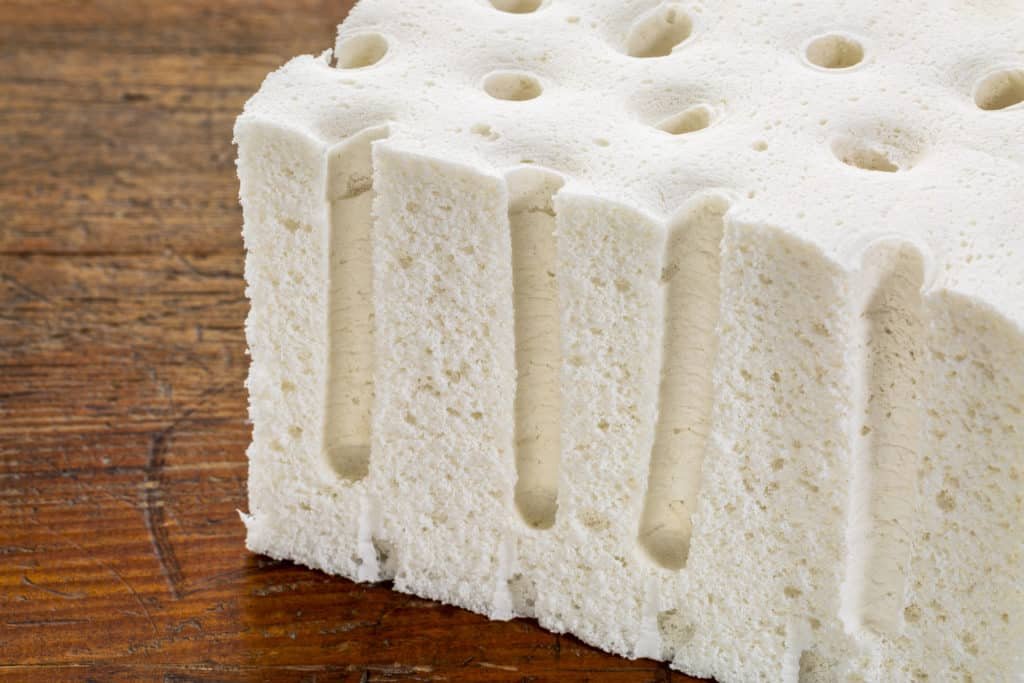 Inside of a latex mattress