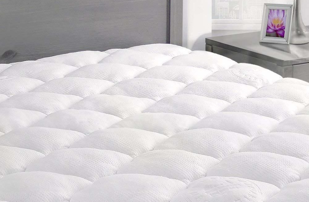 ExceptionalSheets Bamboo Cooling Mattress Pad with Fitted Skirt