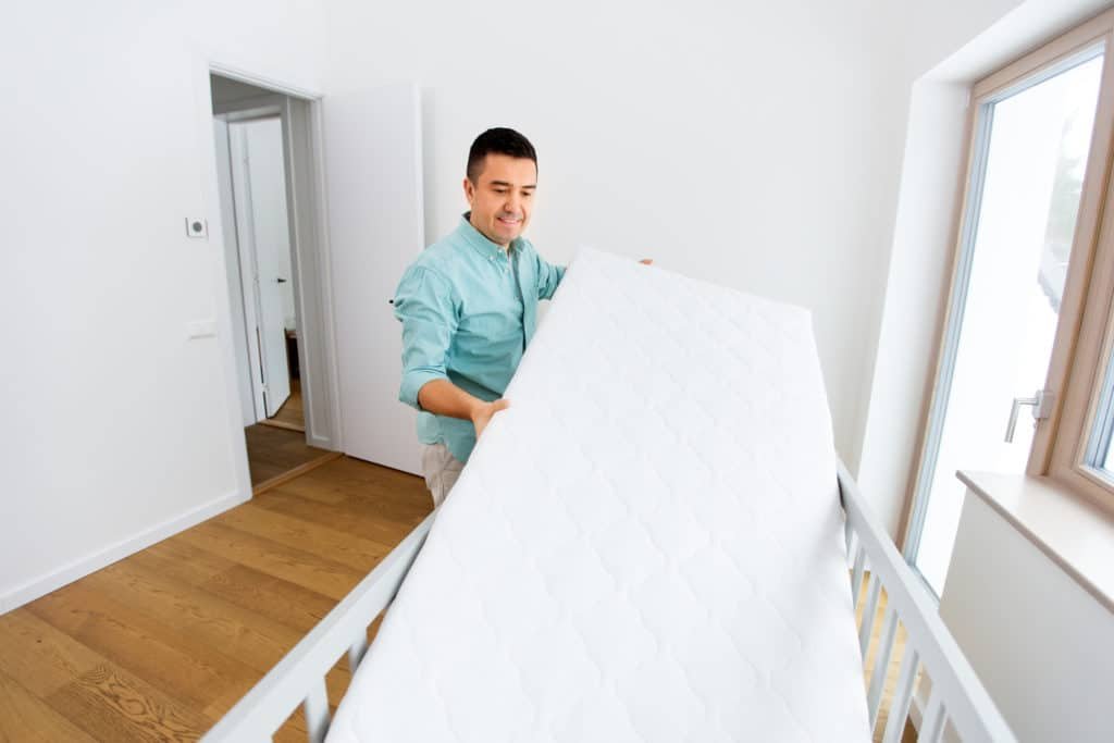 A crib mattress