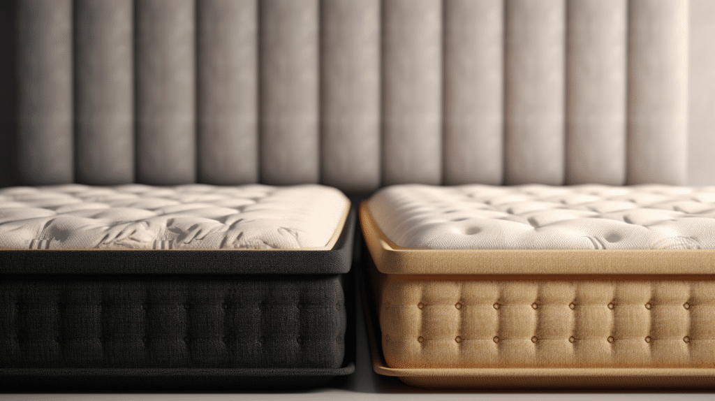 A soft and a firm mattress side by side