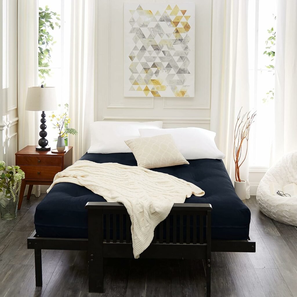 Mozaic Full Size 8-inch Cotton Twill Gel Memory Foam Futon Mattress